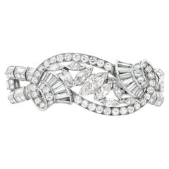 Bracelet en platine avec un ensemble de diamants naturels de 15,28 carats au total, de tailles variées