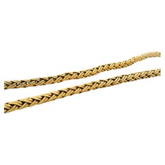 14k Yellow Gold Tiffany & Co. Wheat Chain Necklace 18"