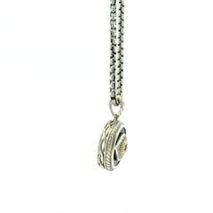Collana Effy con ciondolo a forma di pantera con occhio malvagio in oro bianco 14k, diamanti per un totale di 1,0 ct e onice