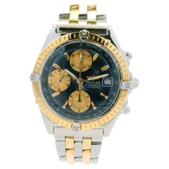 Breitling D13352 Chronomat 39mm Blue Dial Two-Tone Watch