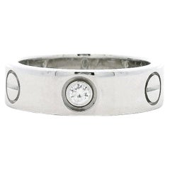 Cartier 18k White Gold 3 Diamond Love Ring