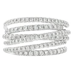 Gabriel & Co. 14k White Gold 1.00ctw Diamond Criss Cross Layered Ring