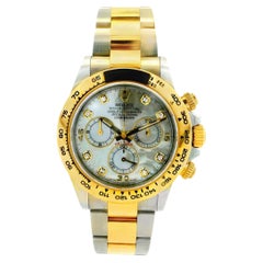 Rolex 116503 Daytona 40 mm, zweifarbig, 18-Karat-Gold, Zifferblatt aus Perlmutt mit Diamanten