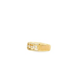 14k Yellow Gold 0.29ct Round Brilliant and 0.23ct Marquise Diamond Multi-Row