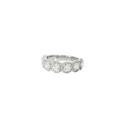 Henri Daussi 18k White Gold 1.15ctw Wedding Band Ring