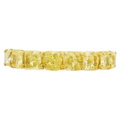 Halber Ewigkeitsring aus 18 Karat Gelbgold mit Diamanten im Kissenschliff (insgesamt 2,80 Karat)