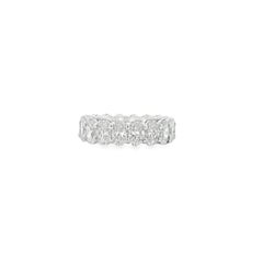 Platinum 5.66ctw Oval Cut Diamond Eternity Band Ring