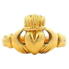 14k Yellow Gold Claddagh Irish Friendship Ring