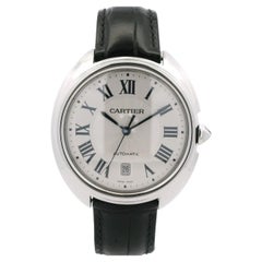 Cartier WSCL0018 Cle De 40mm Silver Roman Dial Watch