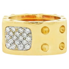 Roberto Coin 18k Yellow Gold Pois Moi Double Row Diamond Ring