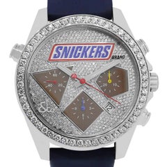 Jacob & Co. Montre-bracelet automatique Chronographe Snickers à diamants en acier inoxydable