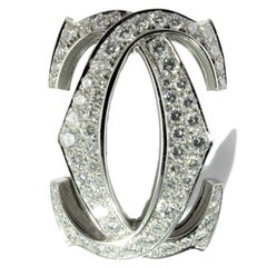 Diamond Cartier 
C de Cartier
 white gold  Brooch