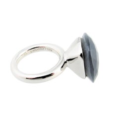 Bonds of Union ' To a Dream Planetoid ' Grey Moonstone White Gold Plt Ring
