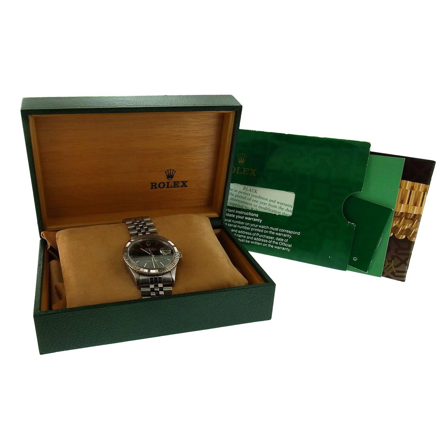 Rolex Datejust Ref. 16264 Turn-O-Graph Wrist Watch In Excellent Condition In New York, NY
