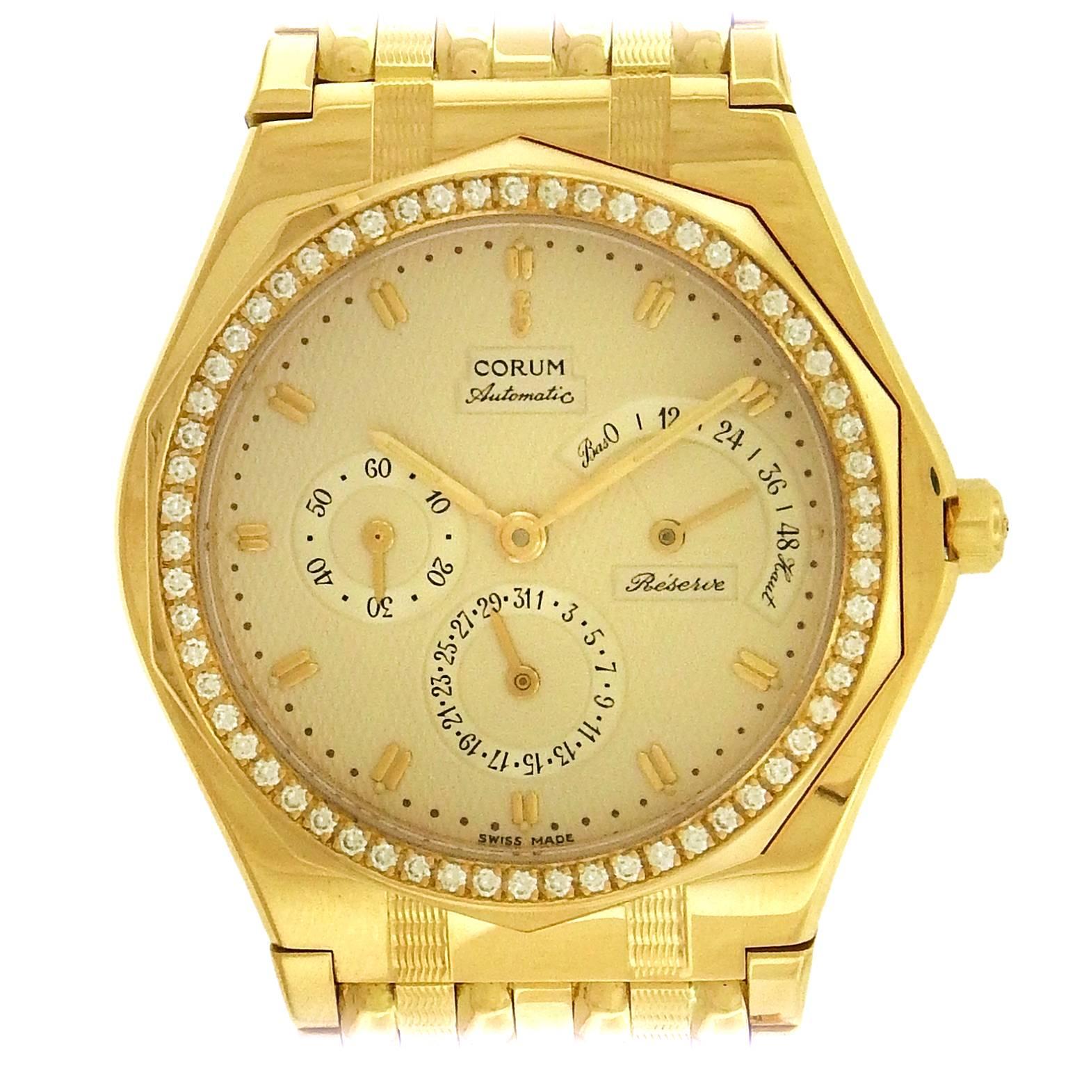 Corum Ladies Yellow Gold Admiral's Cup Calendar automatic Bracelet Wristwatch