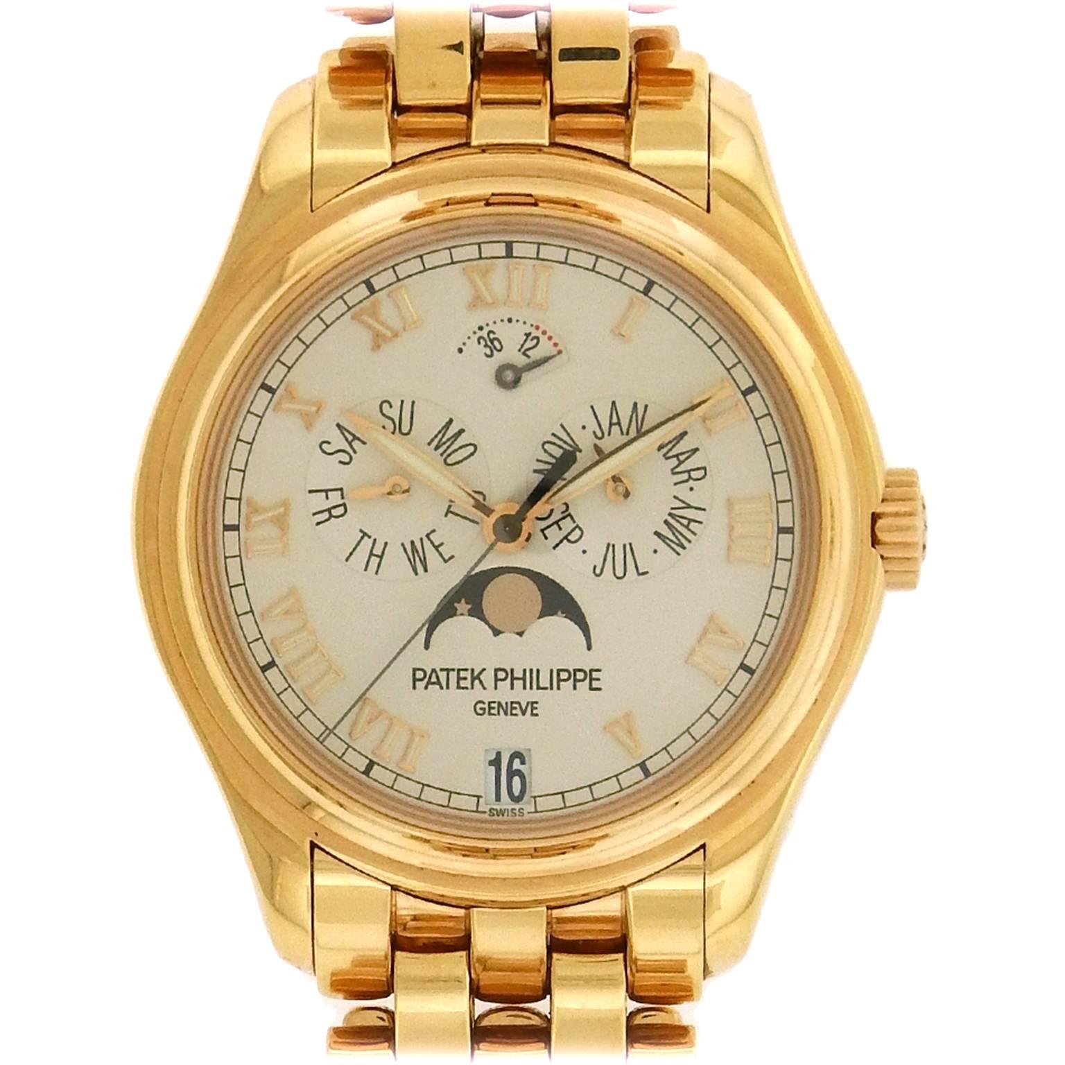 Patek Philippe Rose Gold Annual Calendar Moonphase Wristwatch Ref. 5036/1R 