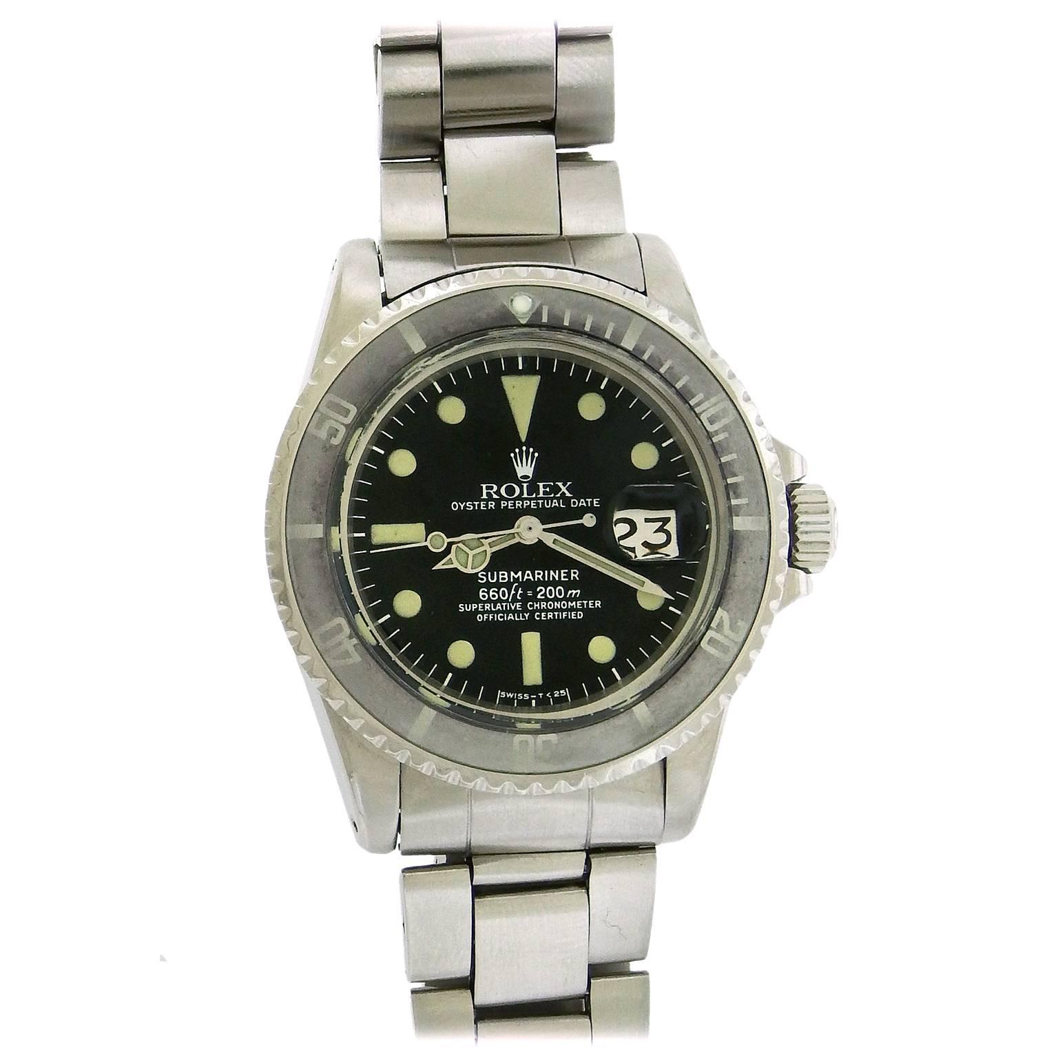 Men's Rolex Stainless Steel Submariner Diver's Wristwatch Ref. 1680 Circa 1971
