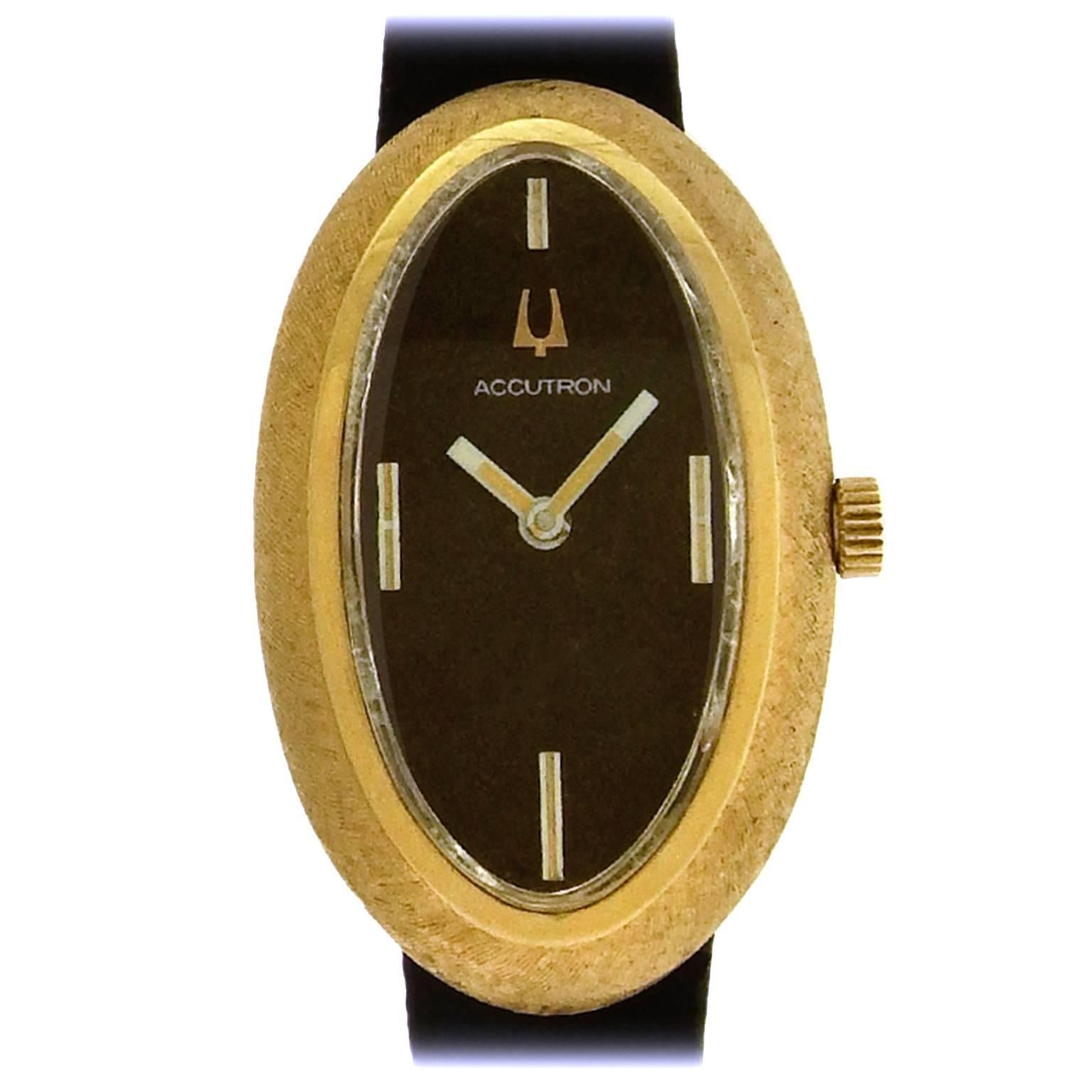 Bulova Ladies Yellow Gold Accutron Wristwatch 1973