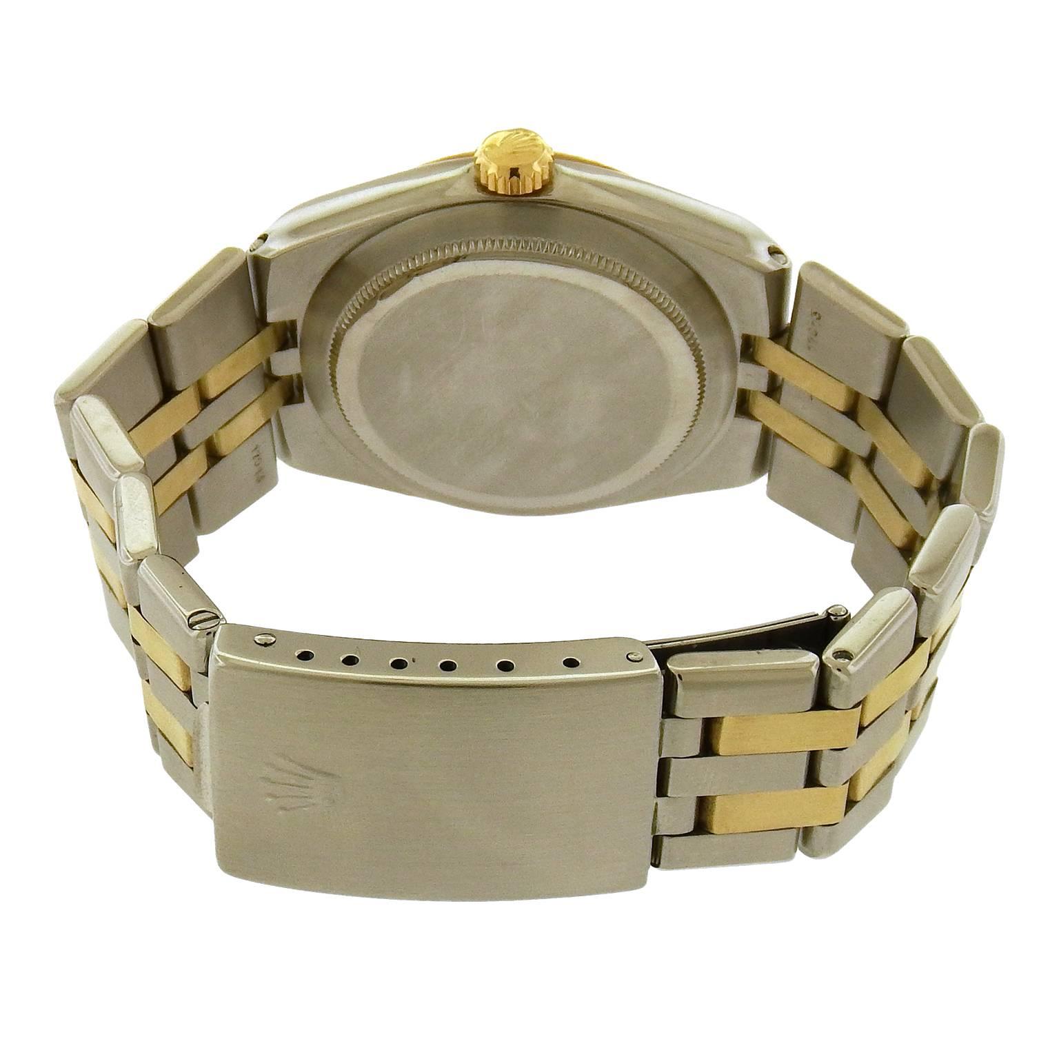 Men's Rolex Stainless Steel Yellow Gold Oysterquartz Quartz Wristwatch Model 7013