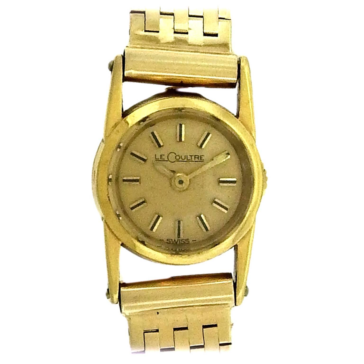 Jaeger LeCoultre Ladies Yellow Gold Bracelet Wristwatch, circa 1940s