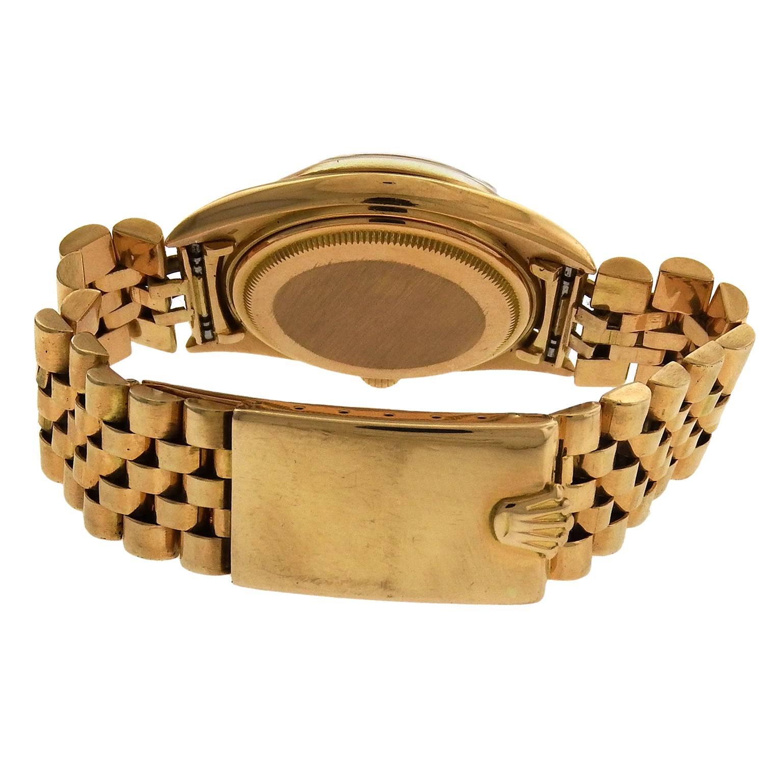 Women's or Men's Rolex Rose Gold Datejust Jubilee Bracelet Automatic Wristwatch Ref 1601