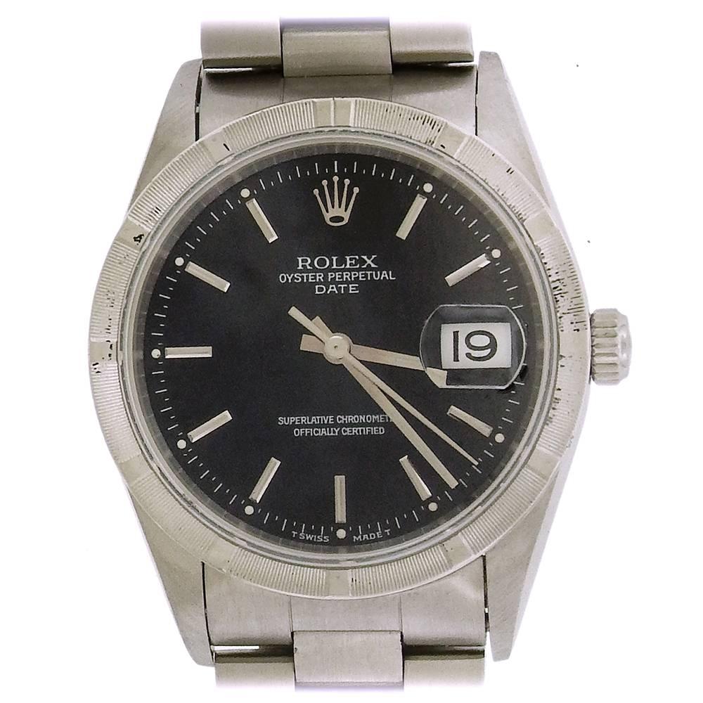 Rolex Stainless Steel Oyster Perpetual Date wristwatch Ref 15210