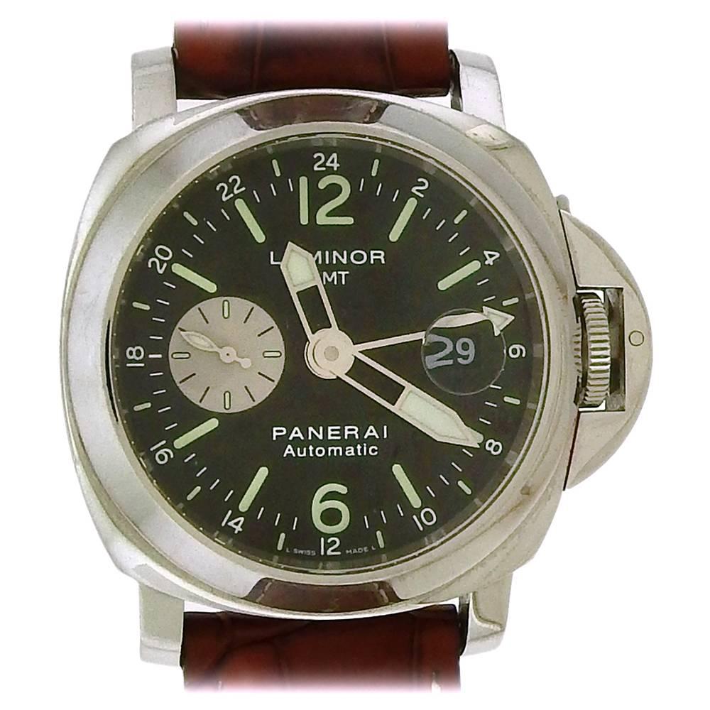 Panerai Stainless Steel Luminor GMT Automatic wristwatch Ref 6633