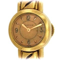 Cartier Pink Gold European Watch and Clock Co. Manual Cocktail Wristwatch 10