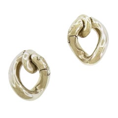 Pomellato 18 Karat White Gold Clip-On Earrings