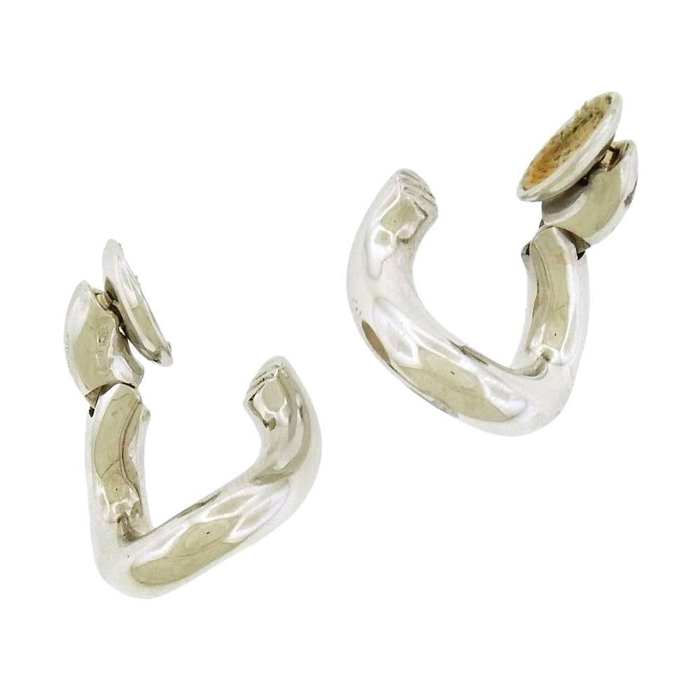 Pomellato 18 Karat White Gold Clip-On Earrings In Excellent Condition In New York, NY