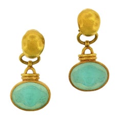 Elizabeth Locke Intaglio Clip-On Earrings