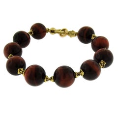 Paul Morelli, Red Tiger's Eye Bead Prayer Bracelet