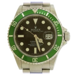 Rolex stainless steel Green Anniversary Submariner Automatic Wristwatch, 2006 5