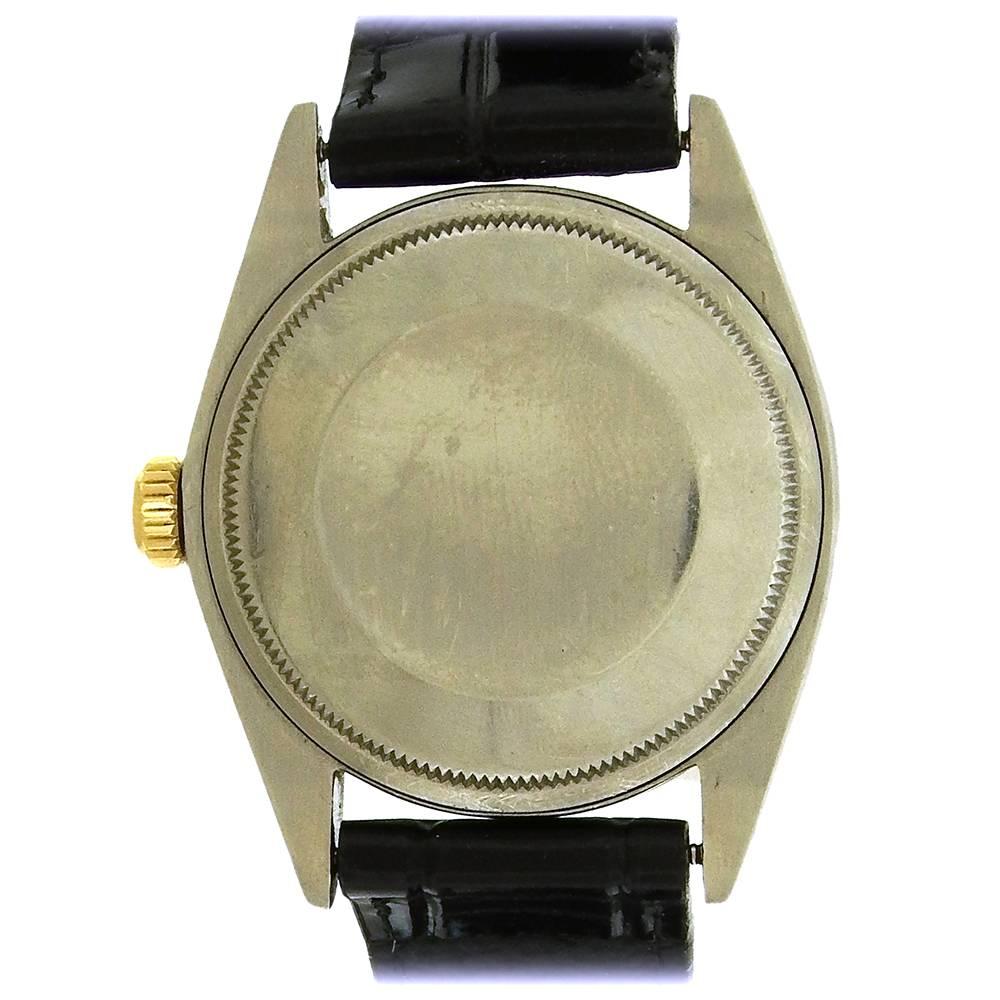 Rolex Stainless steel Date Black Dial automatic wristwatch Ref 1500, Circa 1978 In Excellent Condition In New York, NY