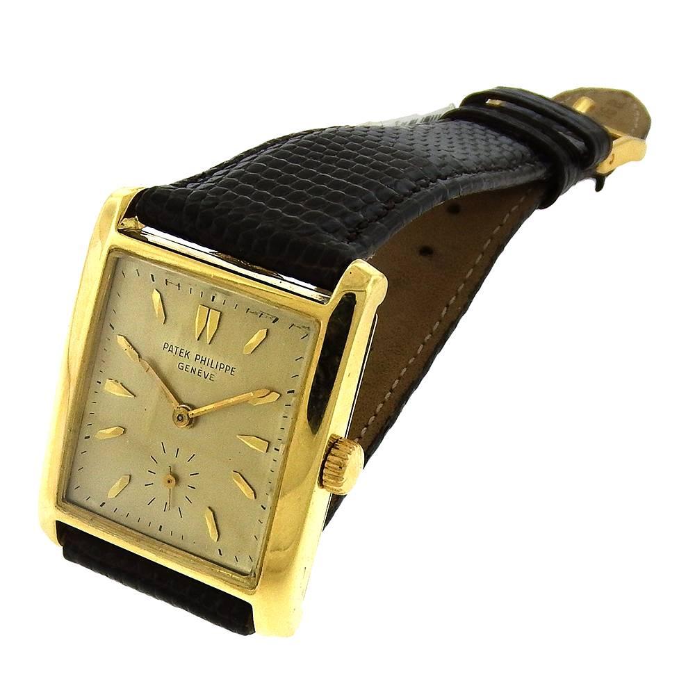 Women's or Men's Patek Philippe Yellow Gold manual Wristwatch Ref 2530, circa 1950s
