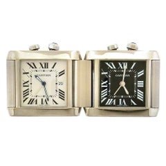 Vintage Cartier Tank Francaise GMT Night/Day Travel Clock