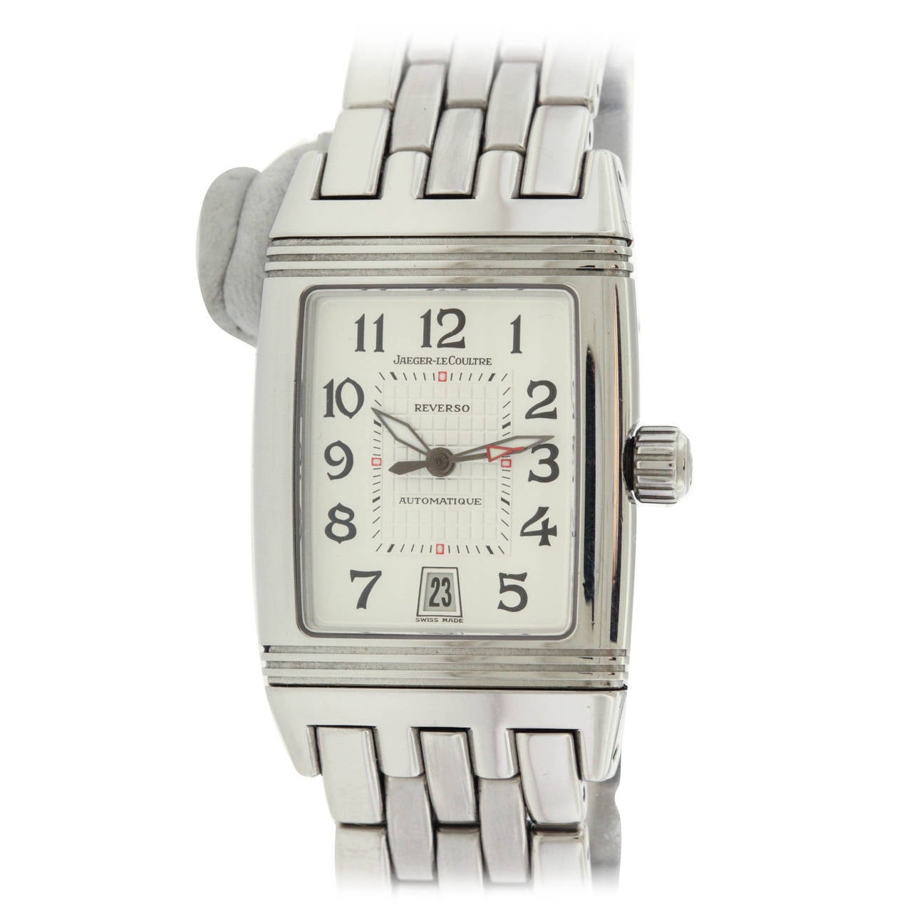 Jaeger LeCoultre Stainless Steel Gran' Sport Reverso Automatic Wristwatch