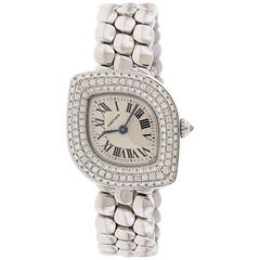 Cartier Lady's White Gold Diamond Quartz Cocktail Wristwatch Ref 2359