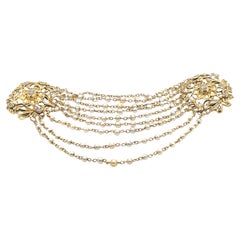 Belle Epoque Pearl and Diamond Festoon Brooch