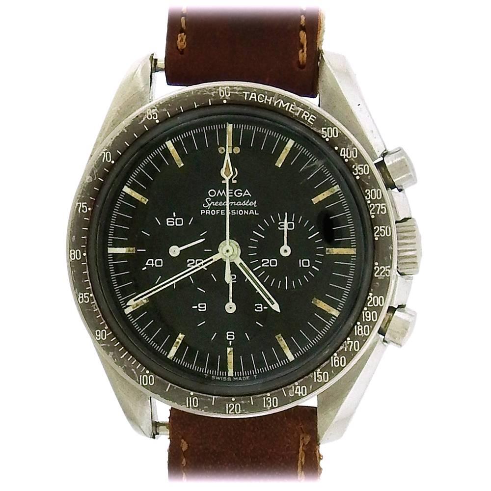 Omega Stainless Steel Pre-Moon Speedmaster Caliber 321 Wristwatch, circa 1966 