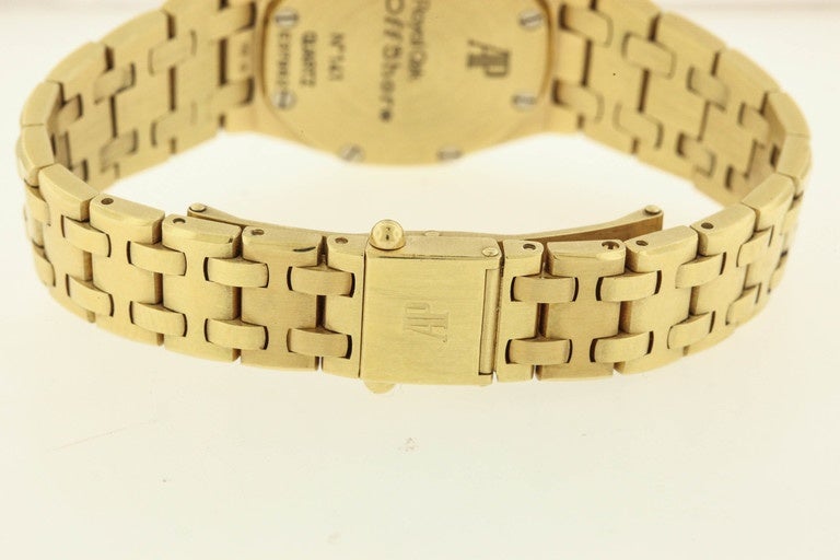 Women's Audemars Piguet Yellow Gold Diamond Royal Oak Offshore Quartz Wristwatch