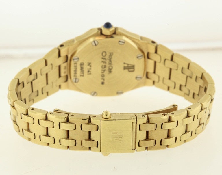 Audemars Piguet Yellow Gold Diamond Royal Oak Offshore Quartz Wristwatch 1