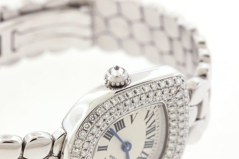 Cartier Lady's White Gold Diamond Quartz Cocktail Wristwatch Ref 2359 2