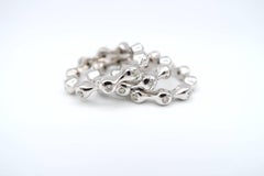 Everyday Three White Gold Diamond Stack Rings