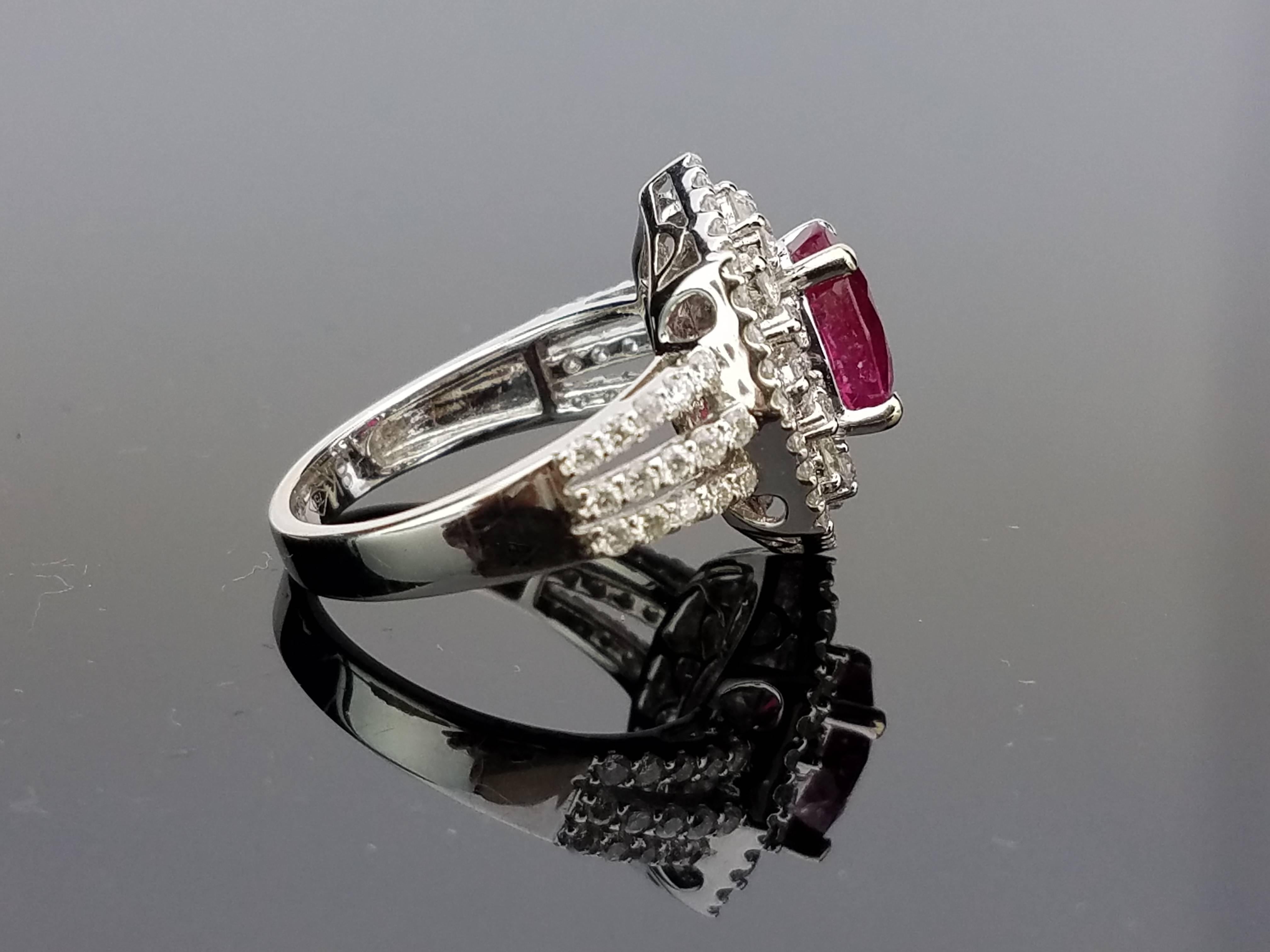 ruby and diamond cocktail ring