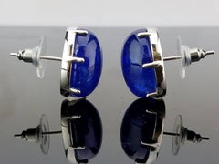 48.19 Carat Tanzanite Cabochon Studs Earring
