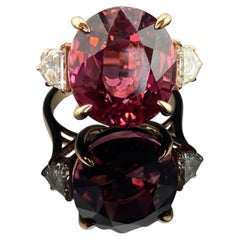 AGL Thai Certified Natural 18K Rubellite Tourmaline Cocktail Ring