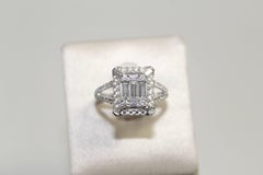 Clarence Baguette and Brilliant-Cut Diamond Ring Designed by Valerie Danenberg
