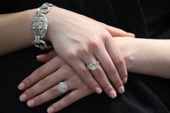 'Victorine' Ring Diamond Set with Calibre Cut Diamonds