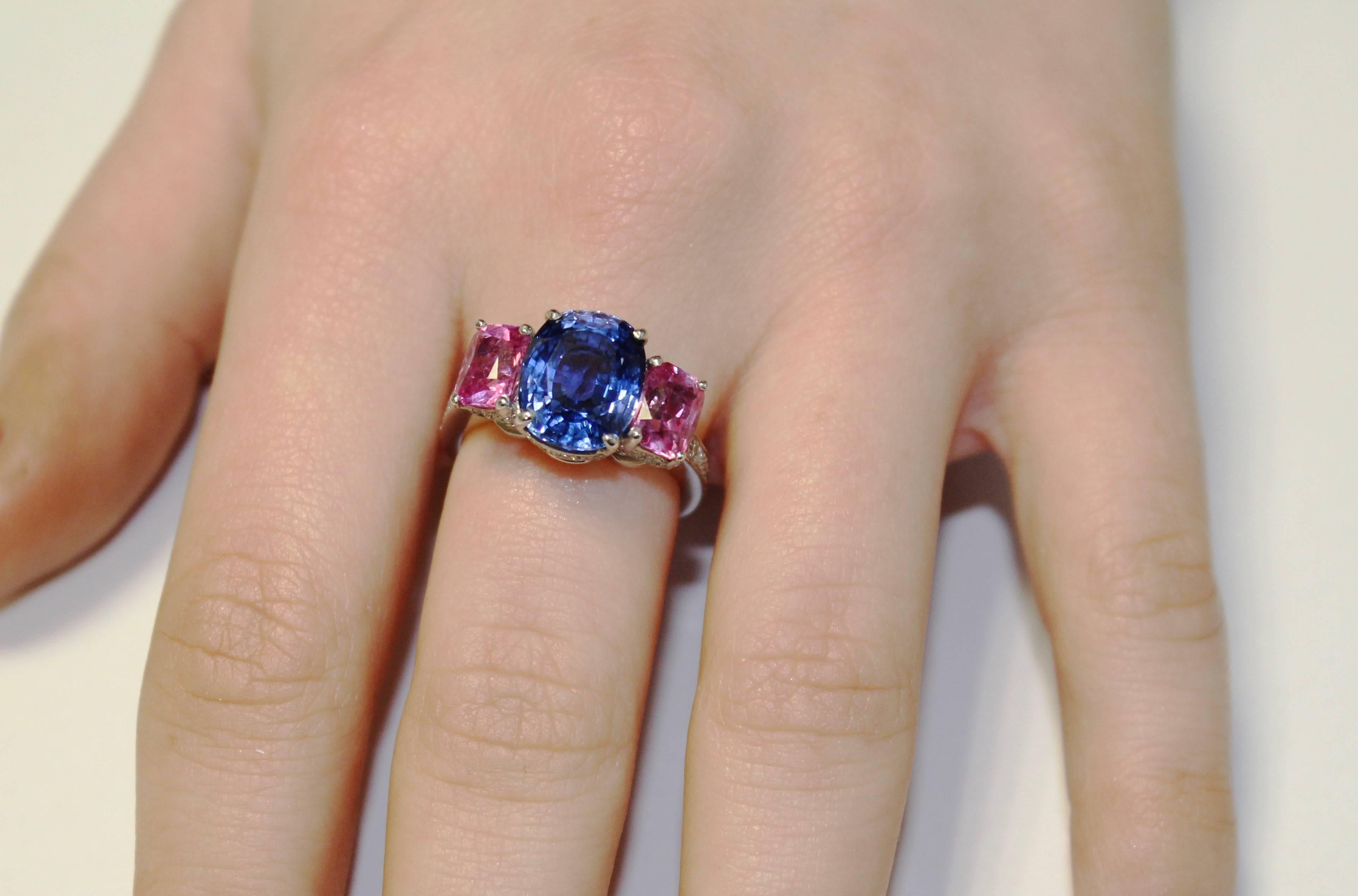 Clarisse White Gold Sapphire Ring For Sale 5